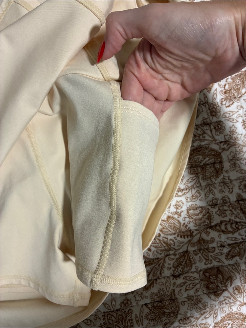 Sleeveless Polo Crop and A-Line Skirt Set in Soft Cream - Picture 3 of 5